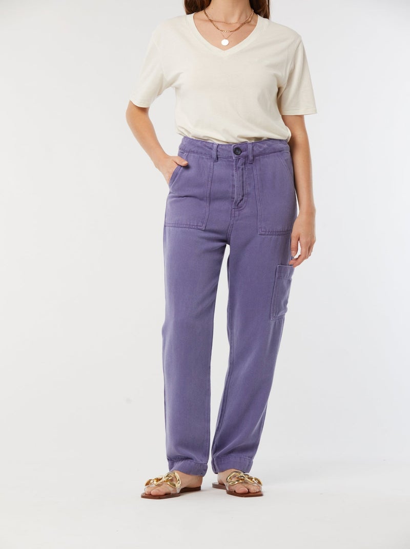 Lee Cooper - Pantalon GIXIE Violet - L32 Violet - Kiabi