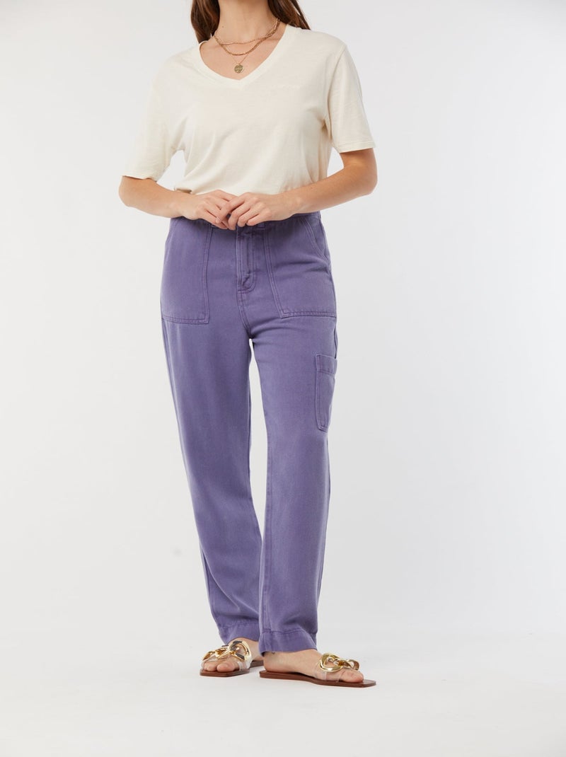 Lee Cooper - Pantalon GIXIE Violet - L32 Violet - Kiabi