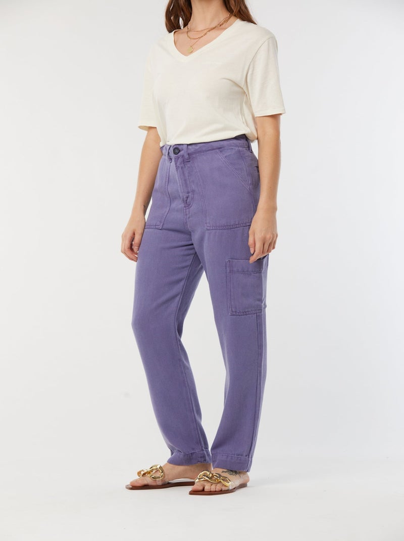 Lee Cooper - Pantalon GIXIE Violet - L32 Violet - Kiabi