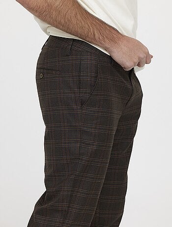 Lee Cooper - Pantalon GLANCE Check brown - L34