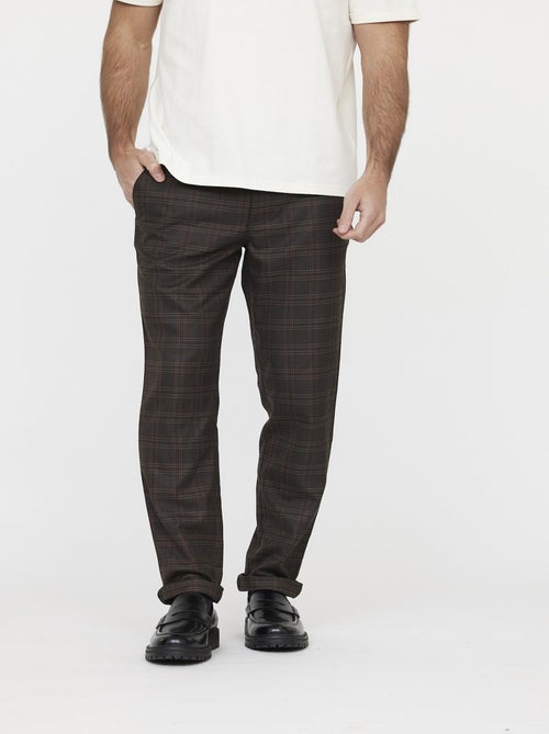 Lee Cooper - Pantalon GLANCE Check brown - L34 - Kiabi