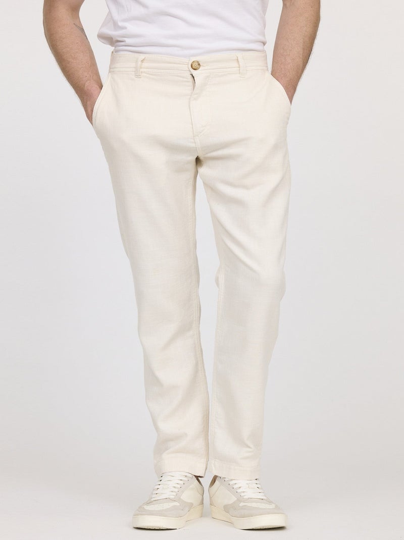 Lee Cooper - Pantalon GLANCE Écru Ivoire - Kiabi
