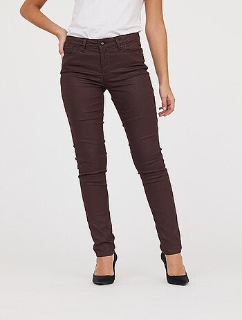 Lee Cooper - Pantalon Jana Bordeaux Coatted