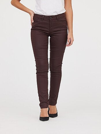 Lee Cooper - Pantalon Jana Bordeaux Coatted