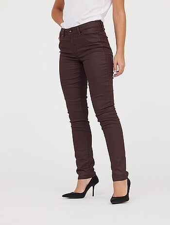 Lee Cooper - Pantalon Jana Bordeaux Coatted