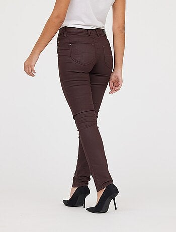 Lee Cooper - Pantalon Jana Bordeaux Coatted