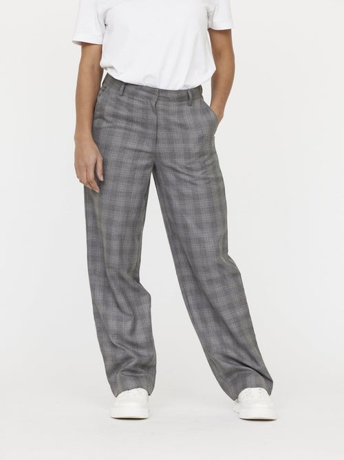 Lee Cooper - Pantalon JANIS Carreau light grey - Kiabi