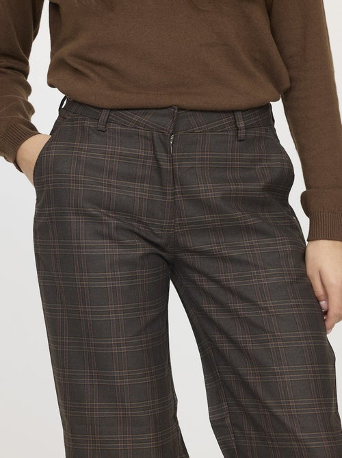 Lee Cooper - Pantalon JANIS check Dark brown - Kiabi