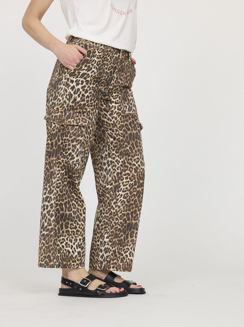 Lee Cooper - Pantalon JERRY Léopard Jaune - Kiabi