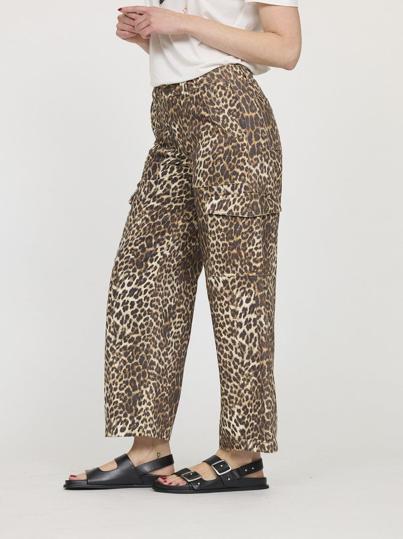 Lee Cooper - Pantalon JERRY Léopard Jaune - Kiabi