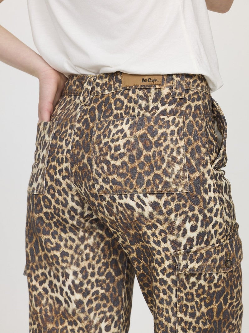 Lee Cooper - Pantalon JERRY Léopard Jaune - Kiabi