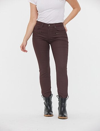Lee Cooper - Pantalon LC135 Bordeaux Coatted