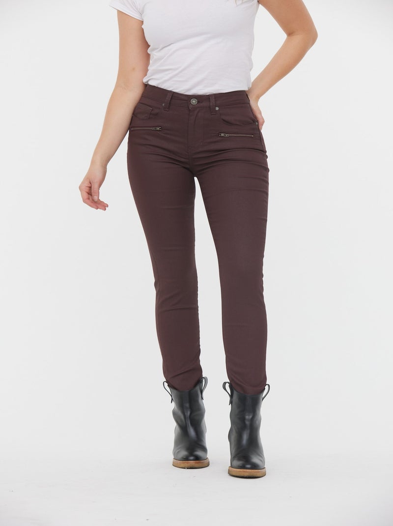 Lee Cooper - Pantalon LC135 Bordeaux Coatted Bordeaux - Kiabi