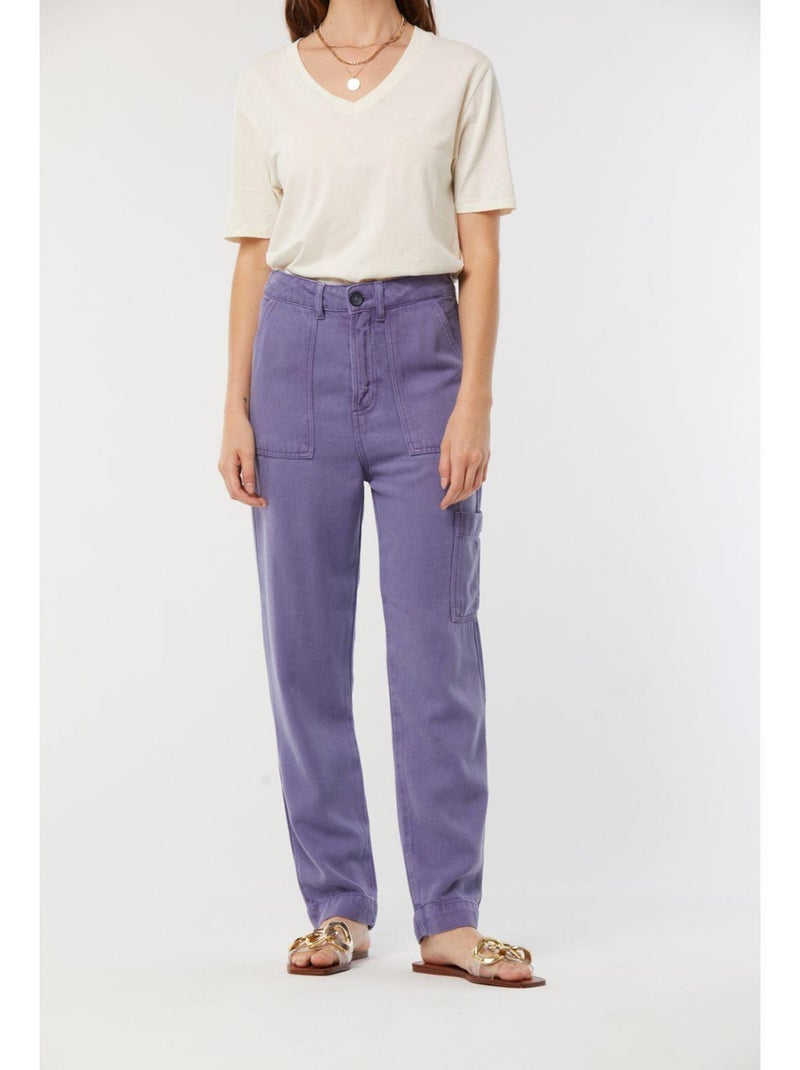 Lee Cooper - Pantalon lyocell loose GIXIE Violet - Kiabi