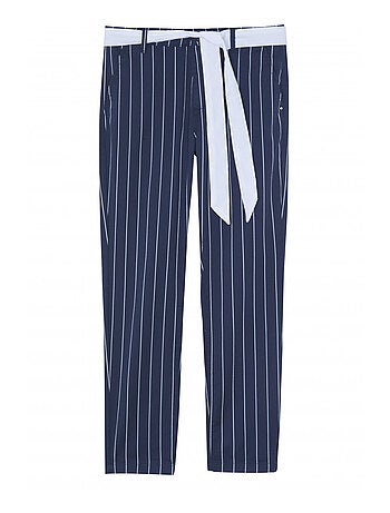 Lee Cooper - Pantalons JEMILA CR Navy / white