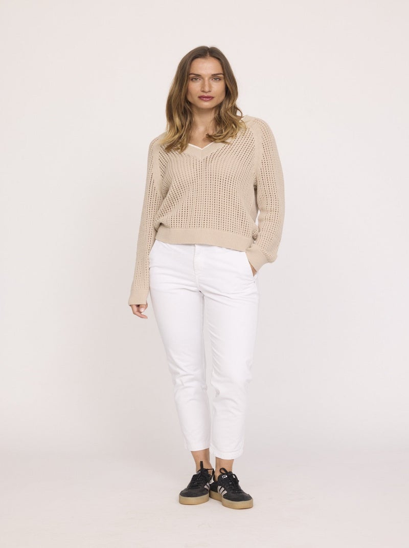 Lee Cooper - Pantalons JEMILA CR Optic white Blanc - Kiabi