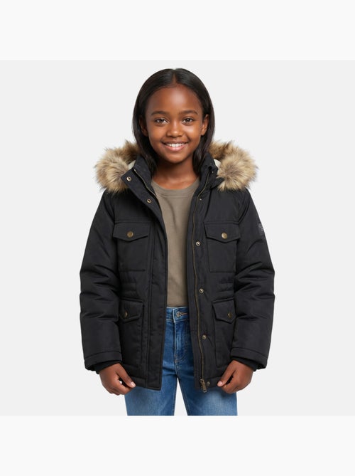 Lee cooper - parka à capuche bordée de fausse fourrure, coupe droite et fermeture zippée - Kiabi Lee cooper - parka à capuche bordée de fausse fourrure, coupe droite et fermeture zippée - Kiabi