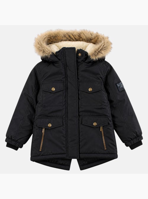 Lee cooper - parka à capuche bordée de fausse fourrure, coupe droite et fermeture zippée - Kiabi Lee cooper - parka à capuche bordée de fausse fourrure, coupe droite et fermeture zippée - Kiabi