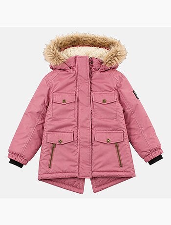 Lee cooper - parka à capuche bordée de fausse fourrure, coupe droite et fermeture zippée