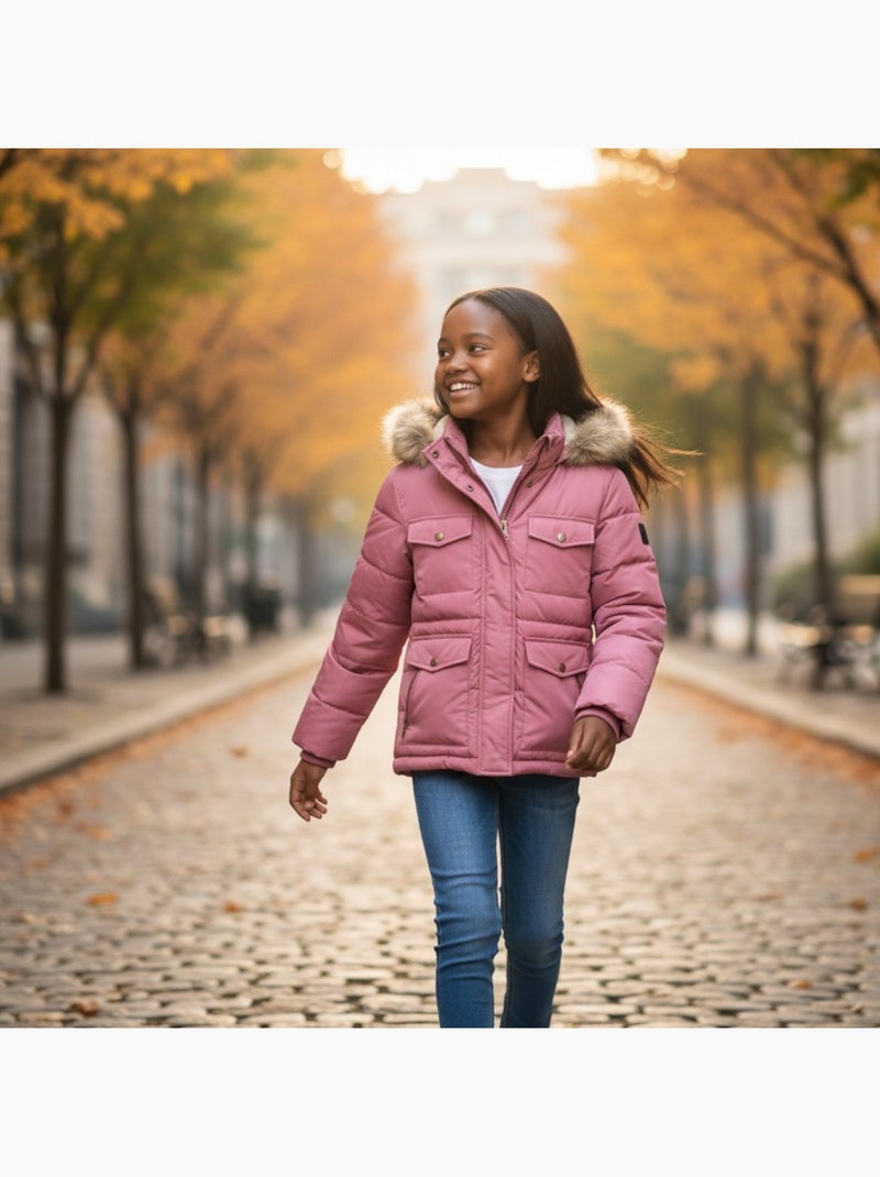 Lee Cooper - Parka fille imprim?e Rose - Kiabi