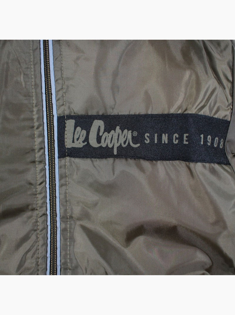 Lee cooper - parka matelassée zippée à capuche Kaki - Kiabi