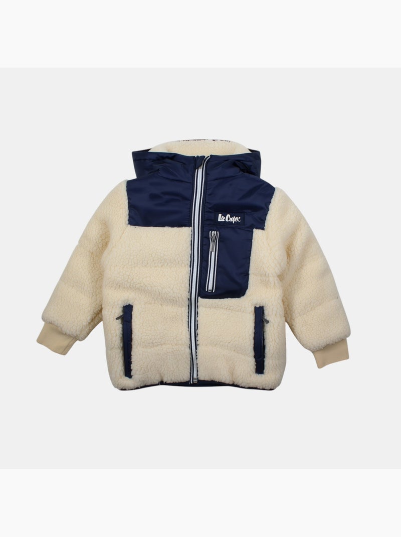 Lee cooper - parka zippée à capuche avec poche poitrine Bleu marine - Kiabi