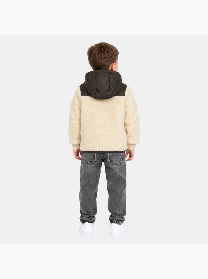 Lee cooper - parka zippée à capuche avec poche poitrine Kaki - Kiabi