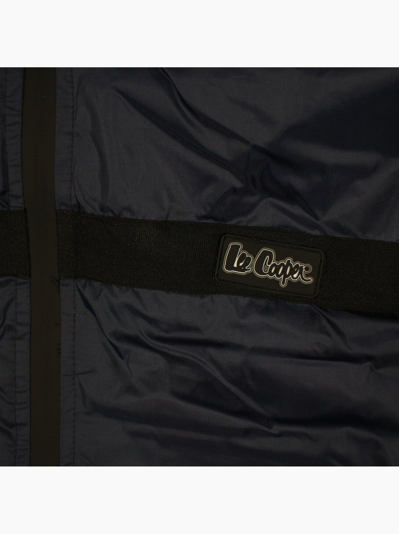 Lee cooper - parka zippée à capuche bordée de fausse fourrure Bleu marine - Kiabi