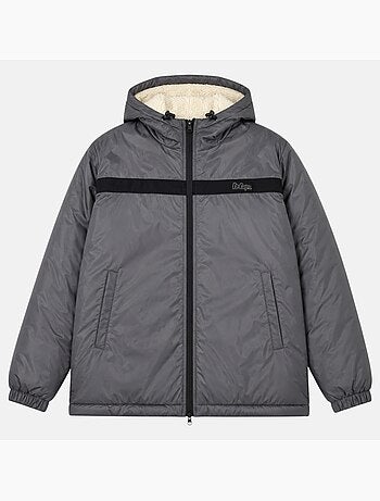 Lee cooper - parka zippée à capuche bordée de fausse fourrure