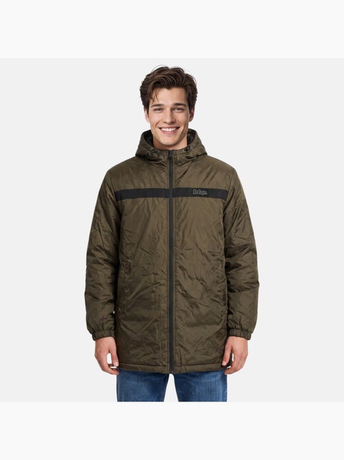 Lee cooper - parka zippée à capuche bordée de fausse fourrure - Kiabi