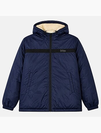 Lee cooper - parka zippée à capuche, poches zippées et capuche bordée de fausse fourrure