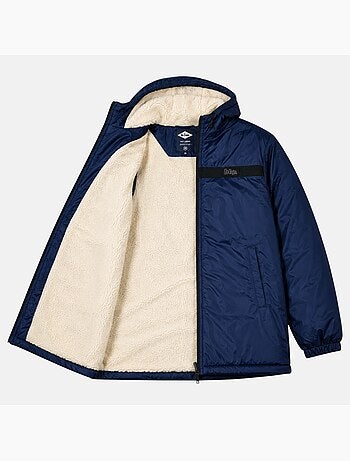 Lee cooper - parka zippée à capuche, poches zippées et capuche bordée de fausse fourrure