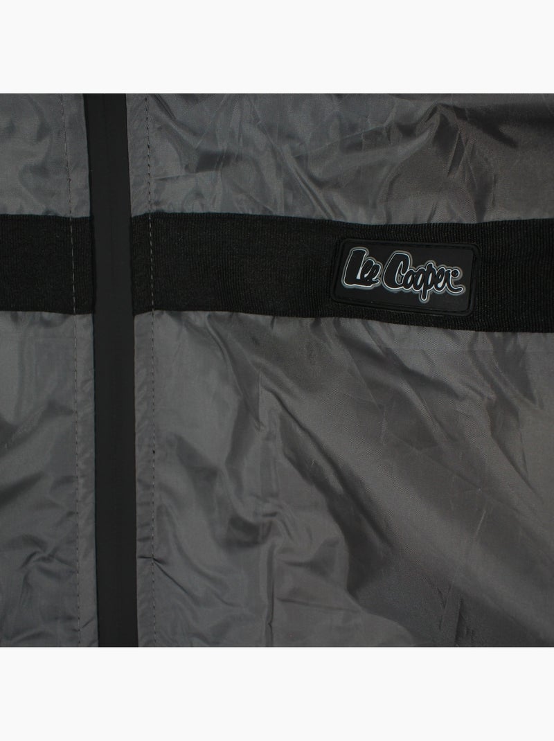 Lee cooper - parka zippée à capuche, poches zippées et capuche bordée de fausse fourrure Gris - Kiabi