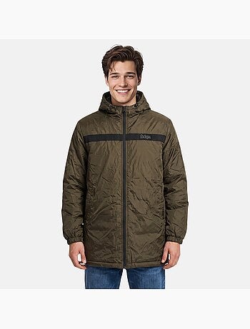 Lee cooper - parka zippée à capuche, poches zippées et capuche bordée de fausse fourrure