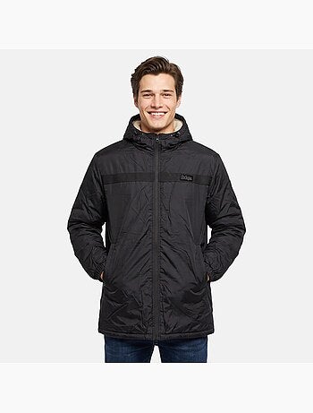 Lee cooper - parka zippée à capuche, poches zippées et capuche bordée de fausse fourrure