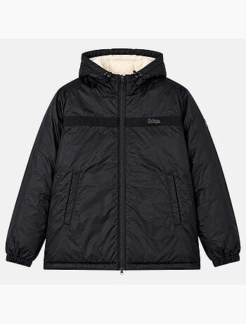 Lee cooper - parka zippée à capuche, poches zippées et capuche bordée de fausse fourrure