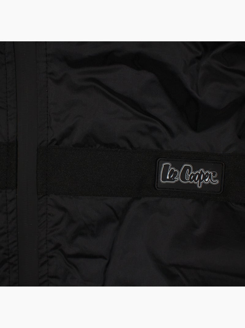 Lee cooper - parka zippée à capuche, poches zippées et capuche fourrée de fausse fourrure Noir - Kiabi