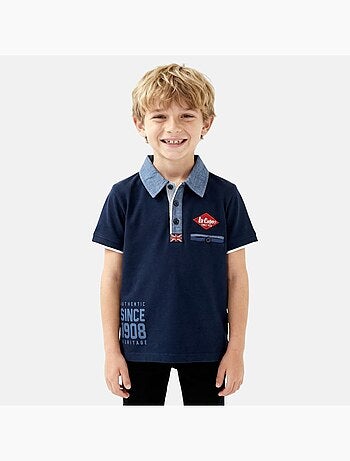 Lee Cooper - Polo avec col chemise ouverture boutonnée