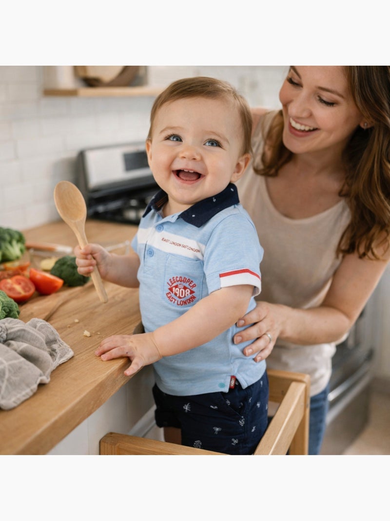 Lee Cooper - Polo avec son short à motifs assorti Bleu - Kiabi