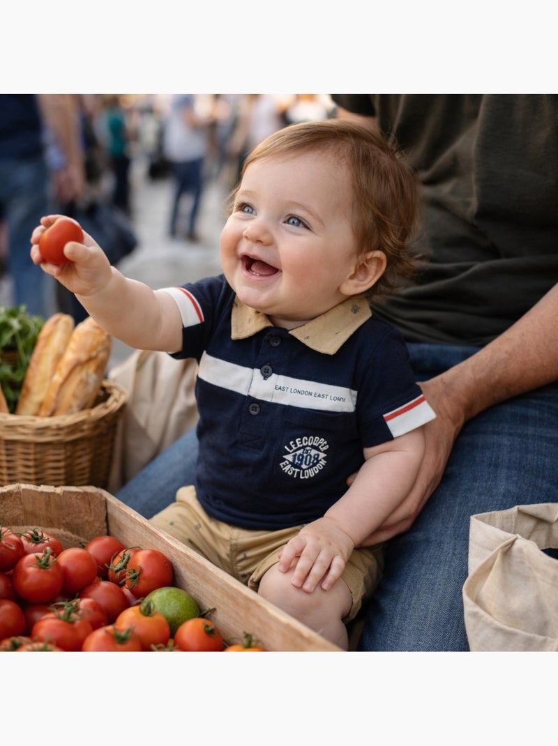 Lee Cooper - Polo avec son short à motifs assorti Bleu marine - Kiabi