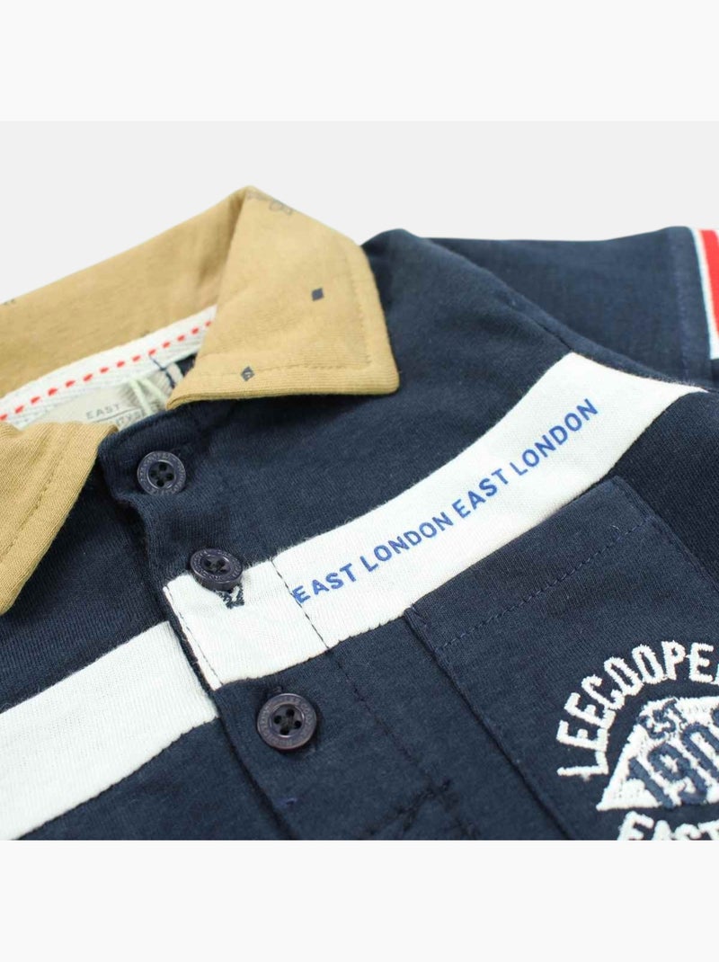 Lee Cooper - Polo avec son short à motifs assorti Bleu marine - Kiabi