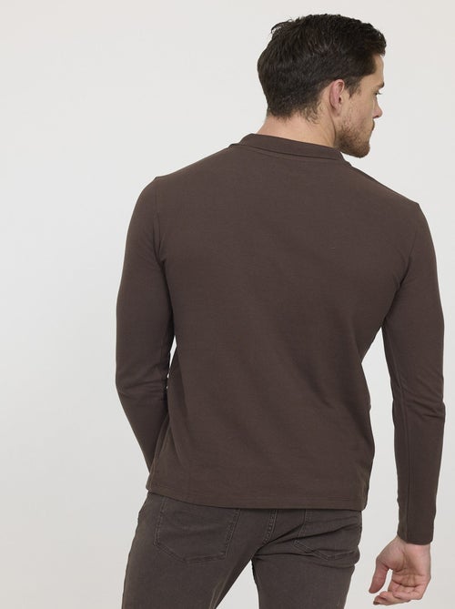 Lee Cooper - Polo BAKO ML Brown - Kiabi