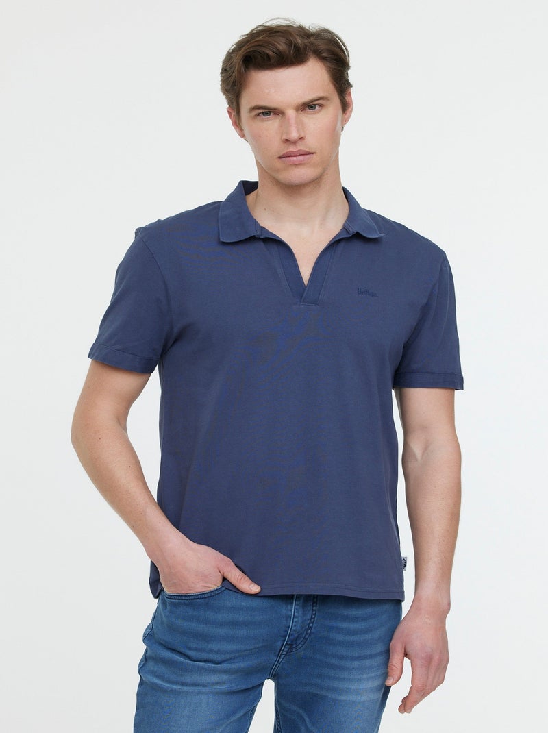 Lee Cooper - Polo BAYO MC Navy Bleu - Kiabi