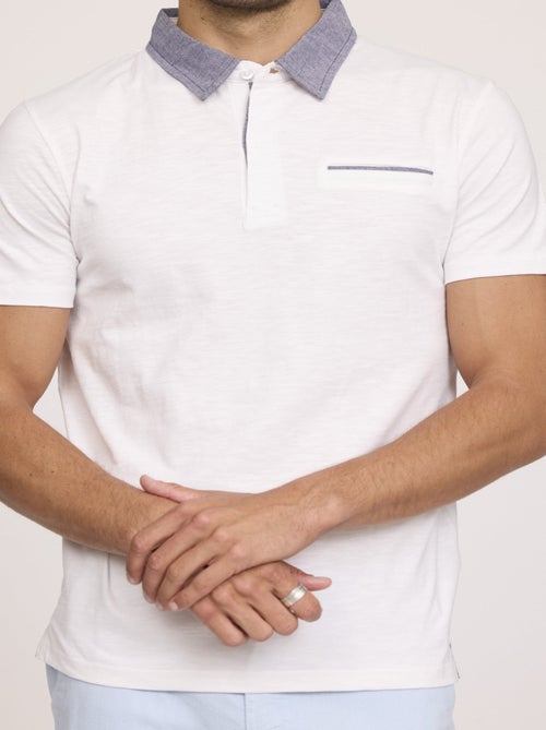 Lee Cooper - Polo BRAY Blanc - Kiabi