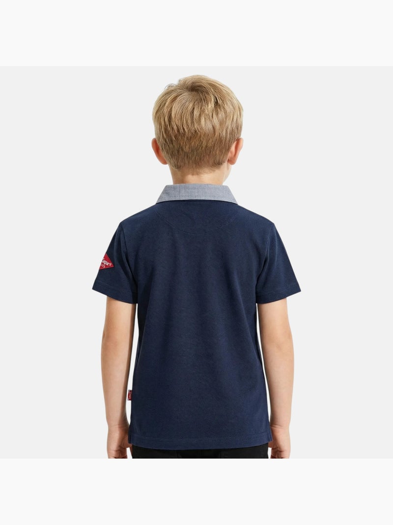 Lee Cooper - Polo garçon manches courtes Bleu marine - Kiabi