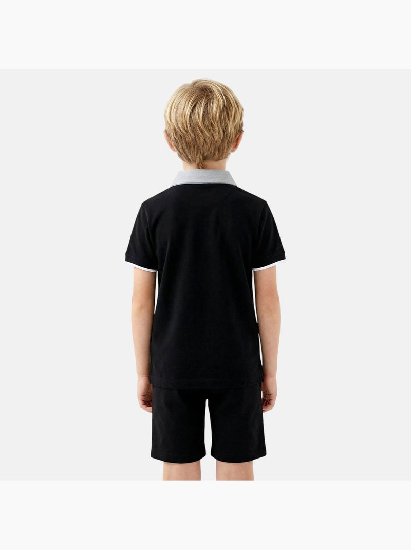 Lee Cooper - Polo garçon manches courtes Noir - Kiabi