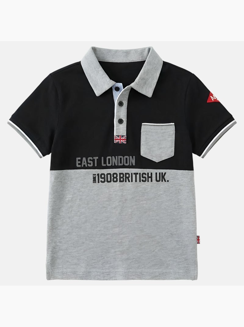 Lee Cooper - Polo garçon manches courtes Noir - Kiabi