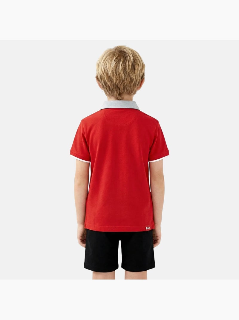 Lee Cooper - Polo garçon manches courtes Rouge - Kiabi