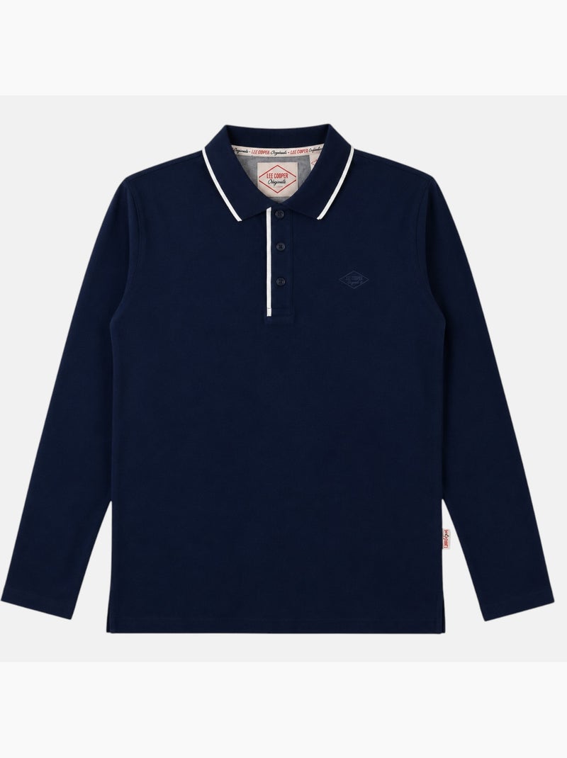 Lee Cooper - Polo homme à manches courtes Bleu marine - Kiabi
