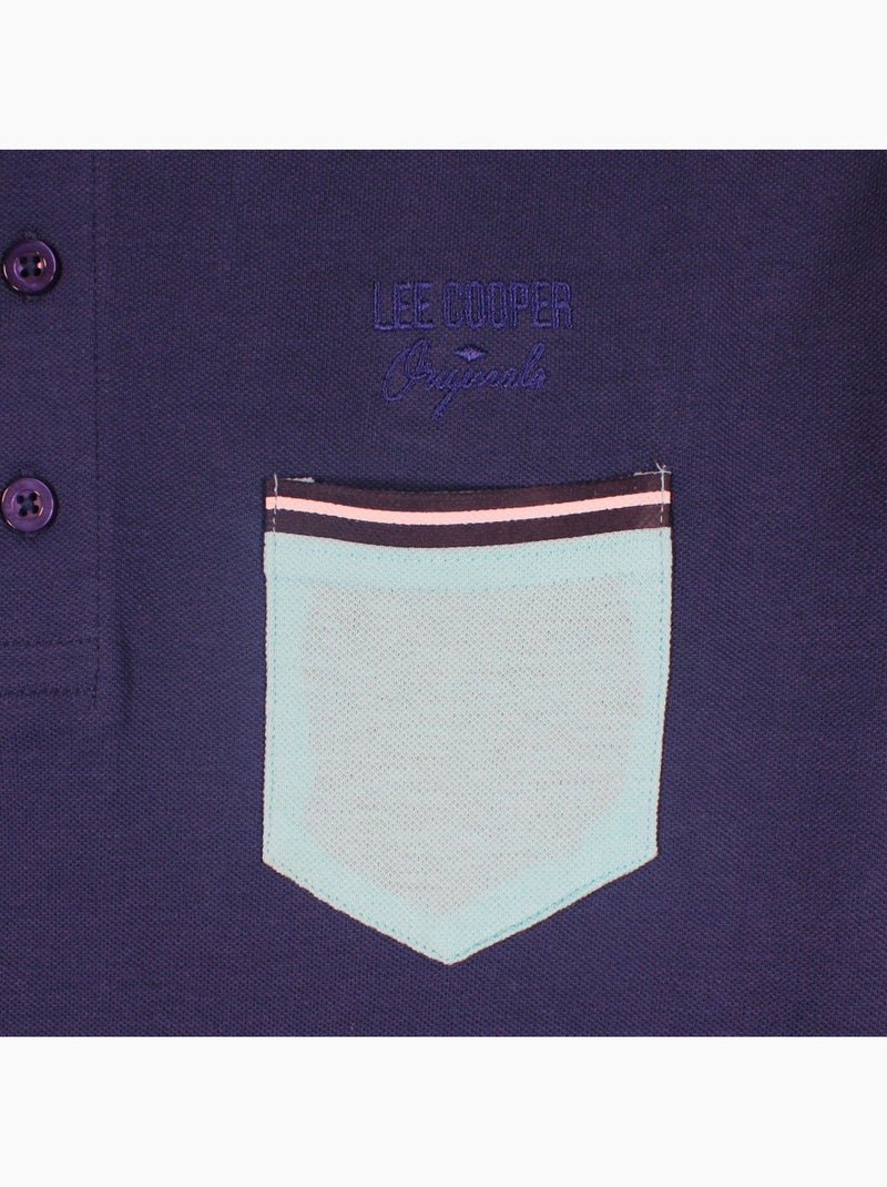 Lee Cooper - Polo homme à manches courtes Bleu marine - Kiabi